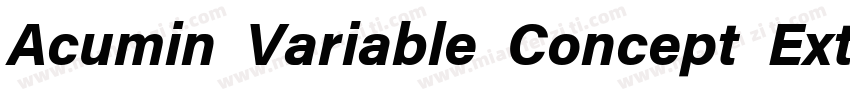 Acumin Variable Concept ExtraConden字体转换